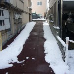 【通路融雪】山形市住宅まで通路融雪状況2013.12.28