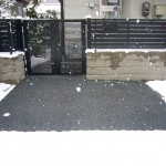 山形市玄関前駐車場融雪状況2013.12.28